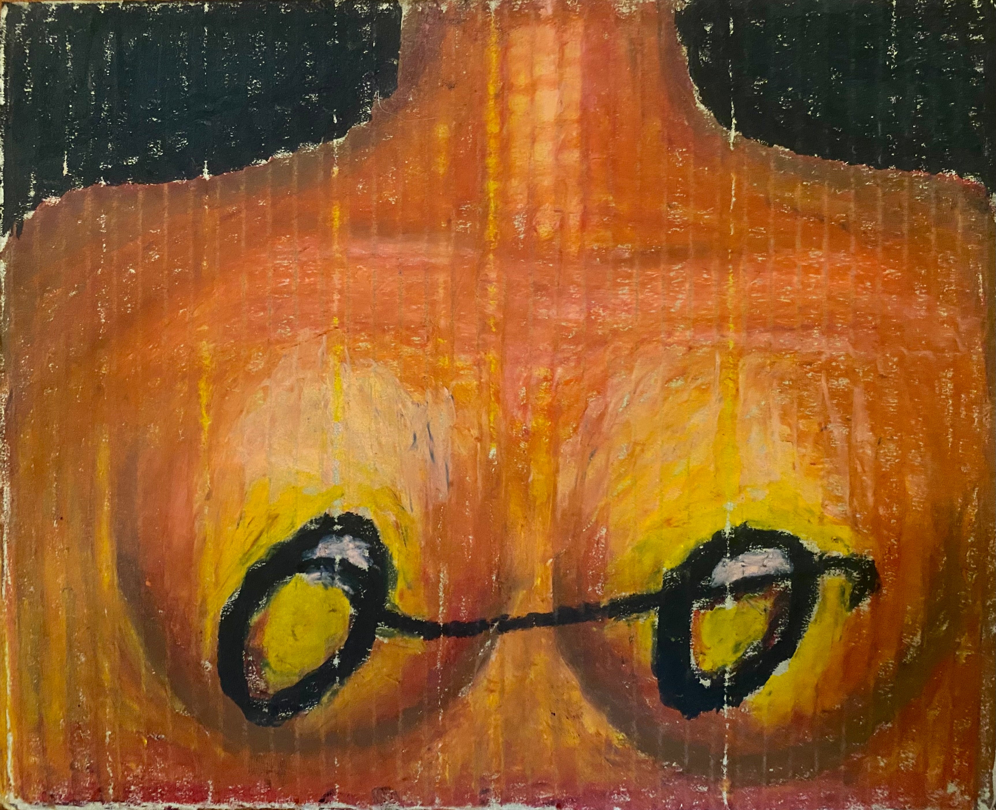 Bopstar Original No.2. Oil Pastel on Cardboard