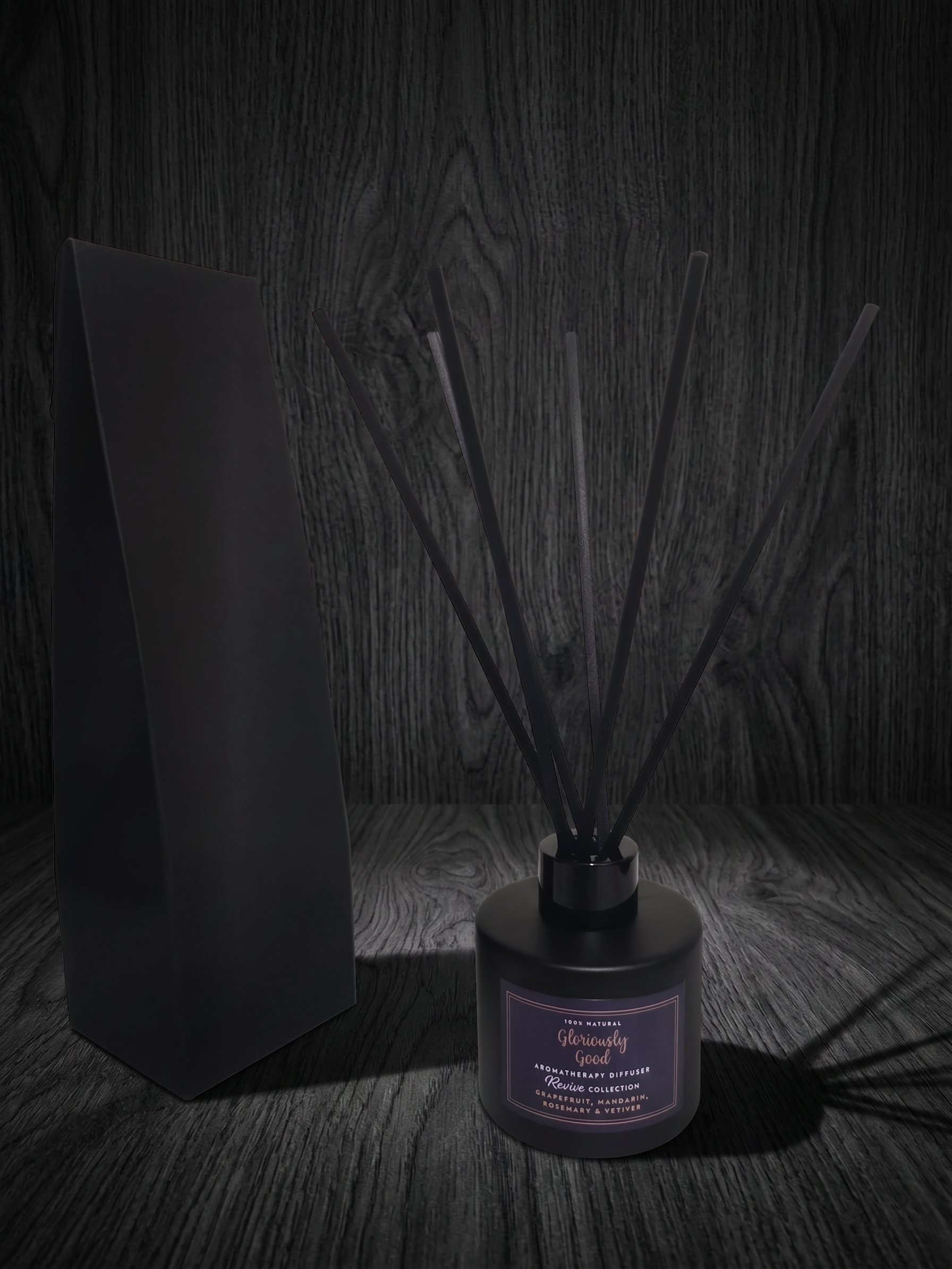 Grapefruit, Mandarin, Rosemary & Vetiver Satin Black Reed Diffuser